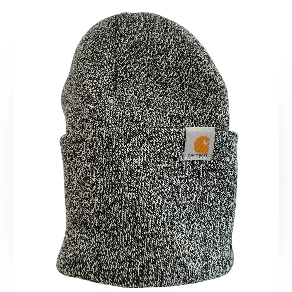 Carhartt Marled Black & White Cuffed Beanie